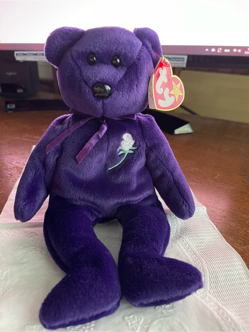 Ty Princess Di Purple Beanie Baby Plush Toy